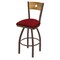Holland Bar Stool Co 25" Swivel Counter Stool, Bronze Finish, Med Back, Graph Ruby Seat 83025BZMedMplB016 - alternate 1